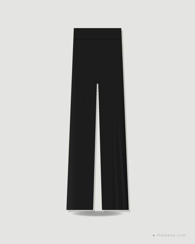 Wide Trousers — Black