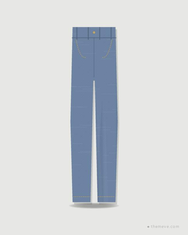 Straight Jeans — Washed Blue